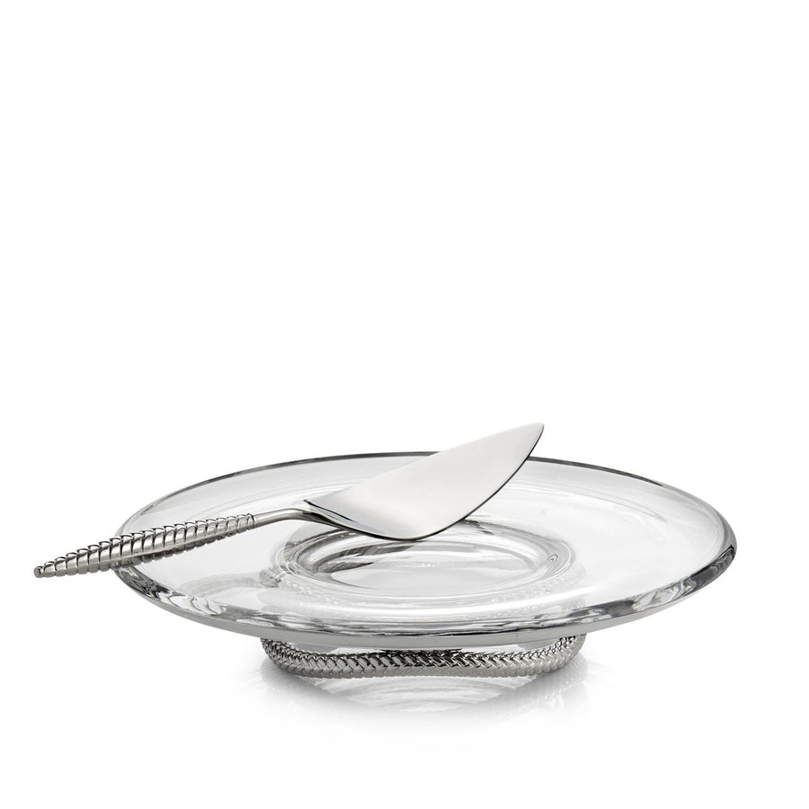 Braid Pedestal Cake Plate w/Server