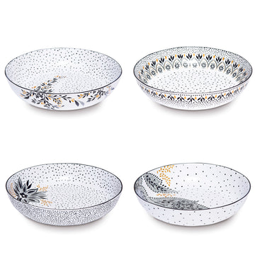 Sara Miller Artisanne Noir Set of 4 Pasta Bowls