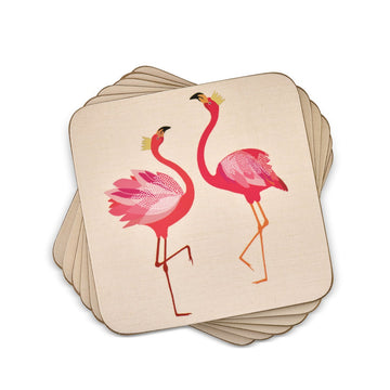 Sara Miller Flamingo Coasters, Set of 6