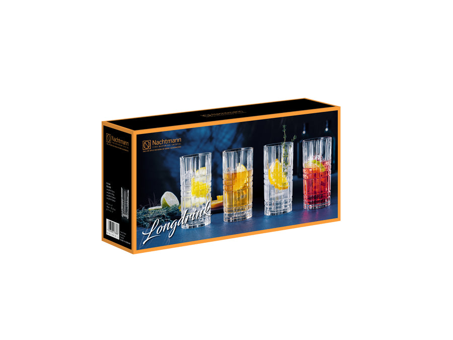 Nachtmann Square Longdrink Tumbler, Set of 4