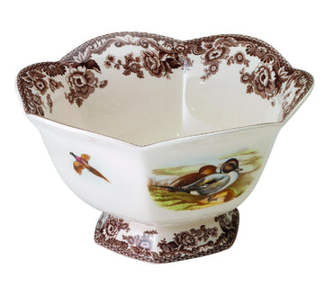 Spode Woodland Hexagonal Footed Bowl