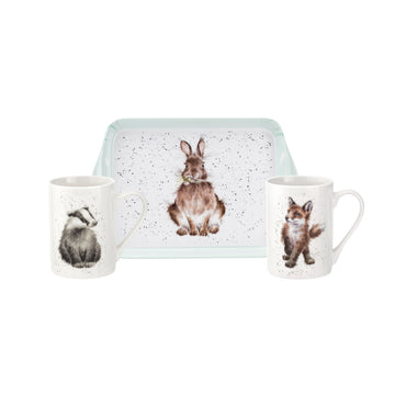 Royal Worcester Hannah Dale Wrendale DesignsMug and Tray Set - Woodland Friends Gift Set 
