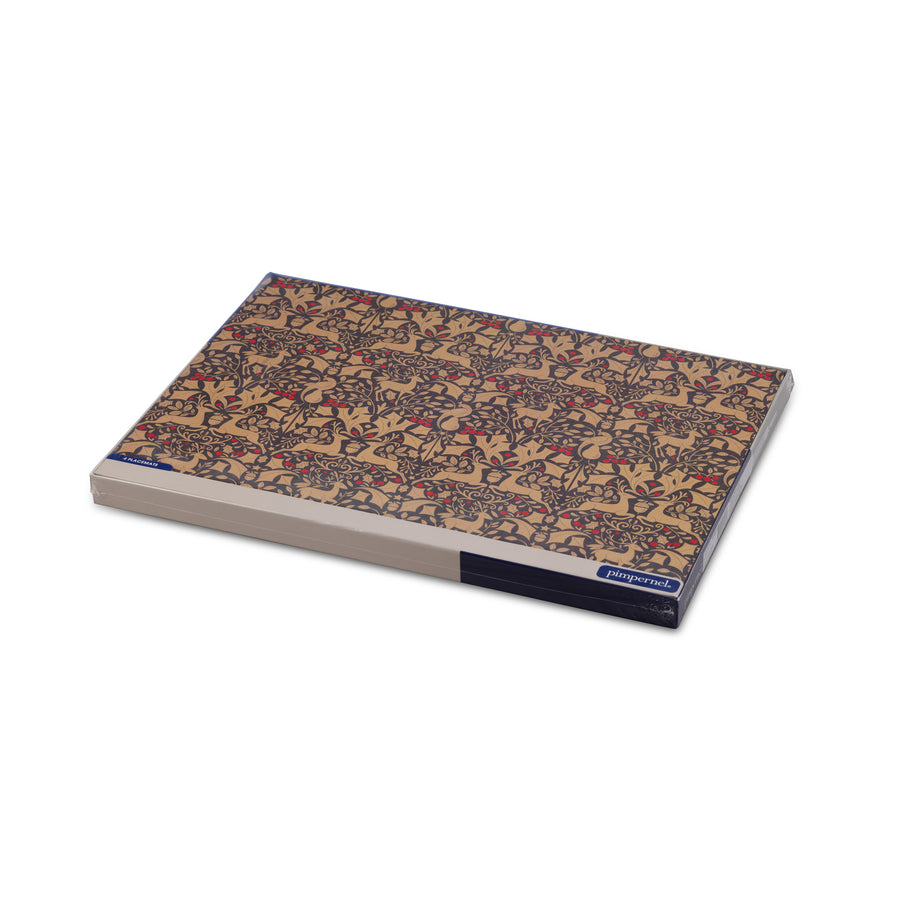 Pimpernel Traditional Christmas Taupe Placemats, Set of 4