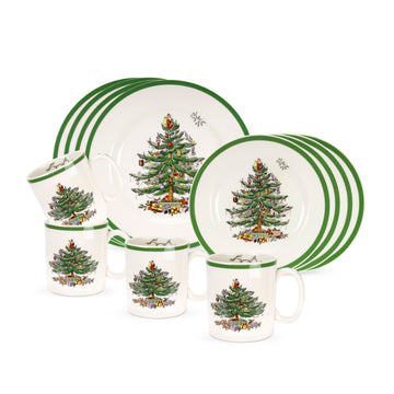 Spode Spode Christmas Tree 12 Piece Dinnerware Set