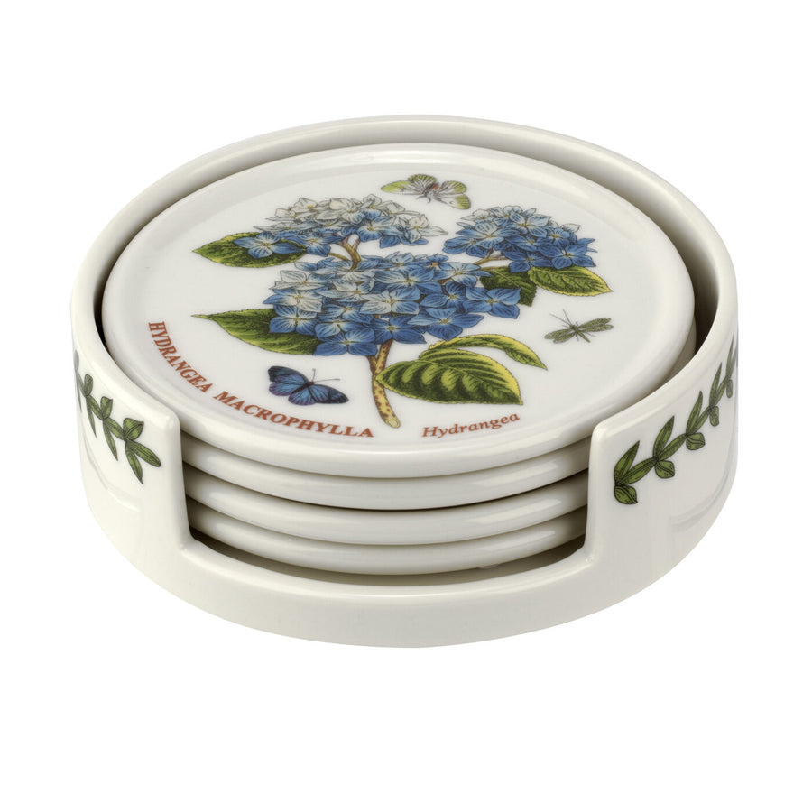 Portmeirion Botanic Garden Ceramic Coaster Set w/Holder