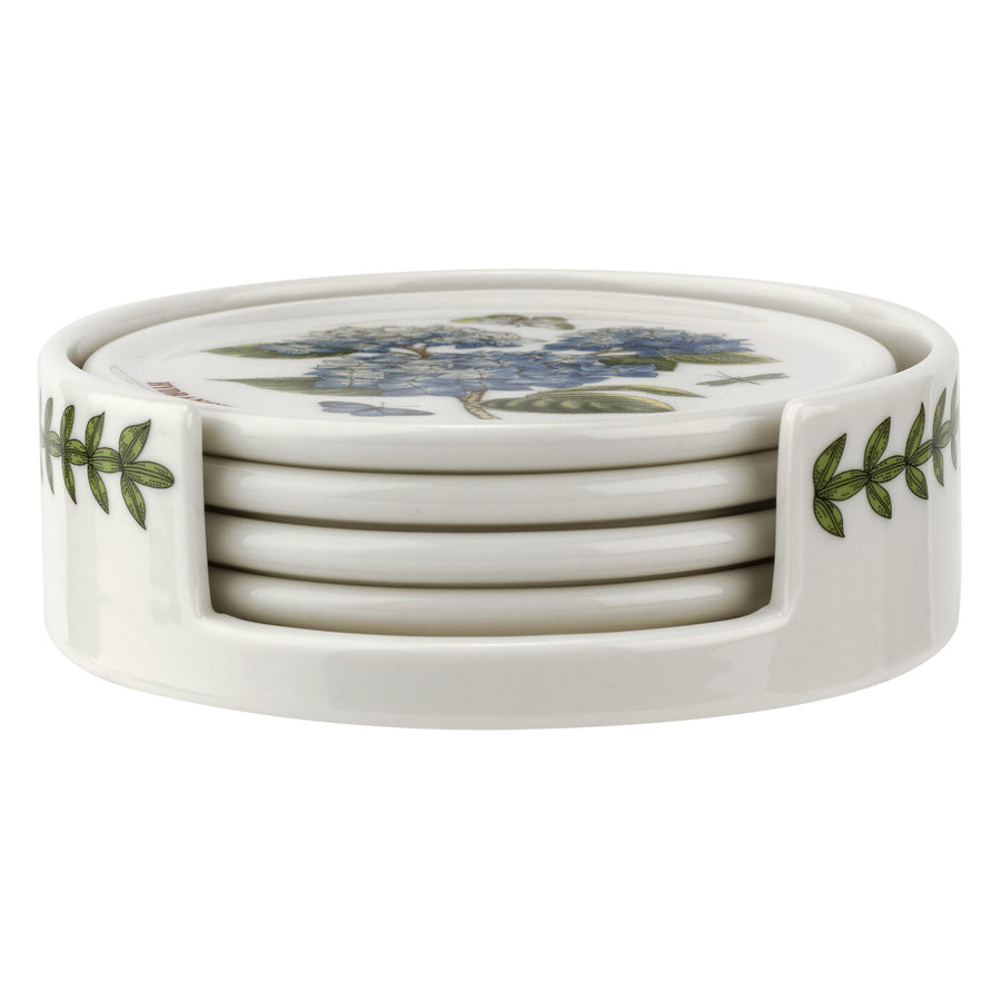 Portmeirion Botanic Garden Ceramic Coaster Set w/Holder