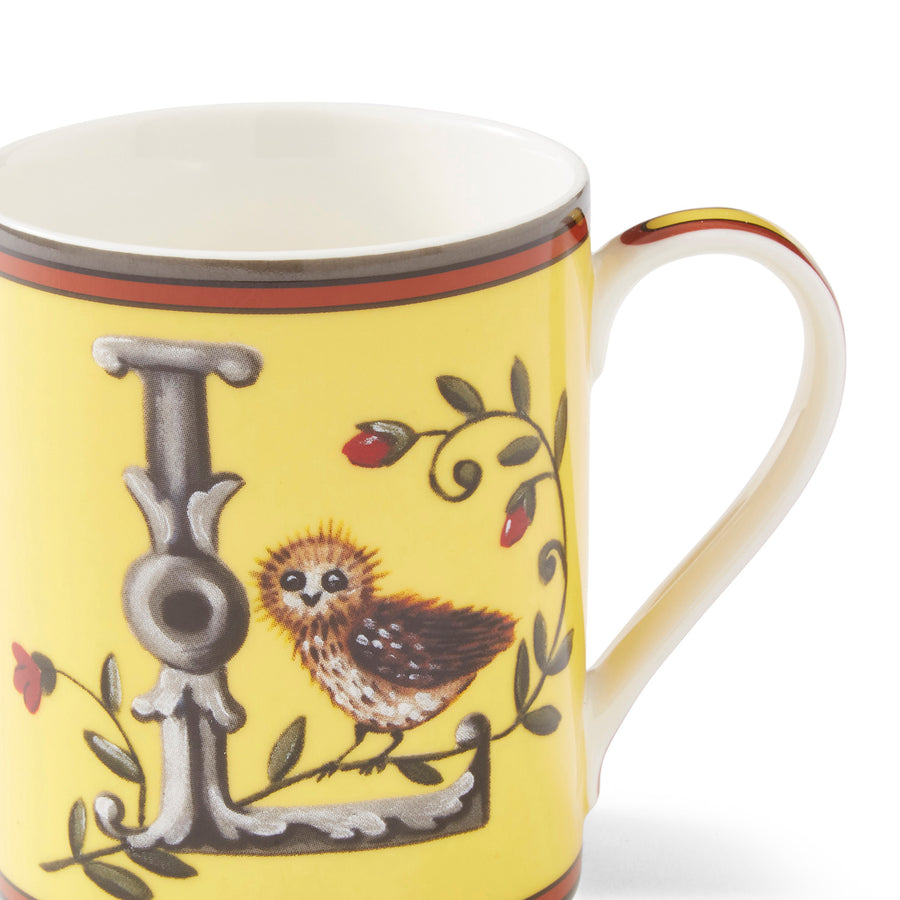 Spode Kit Kemp Alphabet Mug Detail Image