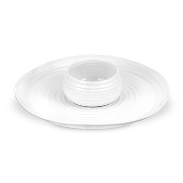 Portmeirion Sophie Conran White Dipping Dish & Platter