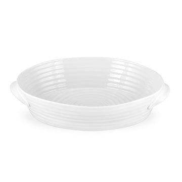 Portmeirion Sophie Conran White Medium Oval Handled Roasting Dish