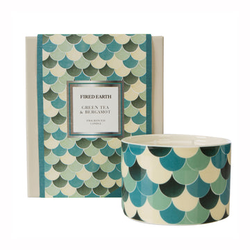 Wax Lyrical Fired Earth Large Candle, Green Tea & Bergamot