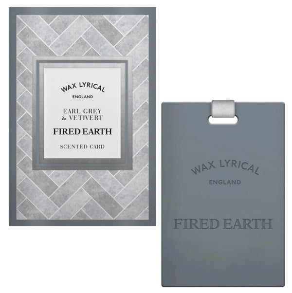 Wax Lyrical Fired Earth Scented Card, Earl Grey & Vetivert