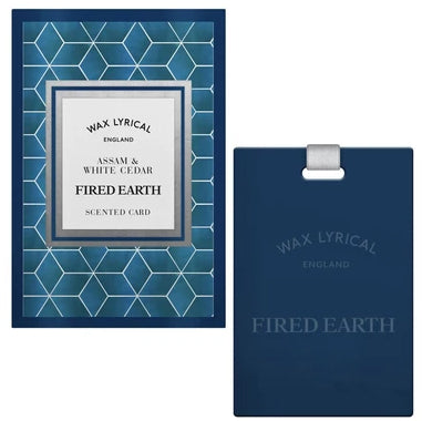 Wax Lyrical Fired Earth Scented Card, Assam & White Cedar