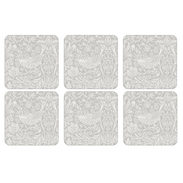 Pimpernel Spode Morris & Co. Pure Pimpernel Spode Morris Strawberry Thief Coasters, Set of 6