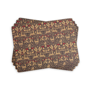 Pimpernel Traditional Christmas Taupe Placemats, Set of 4