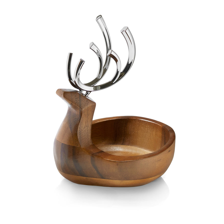 Nambe Holiday Reindeer Candy Dish