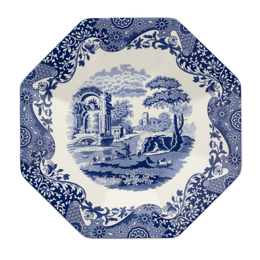 Spode Blue Italian Octagonal Platter 14
