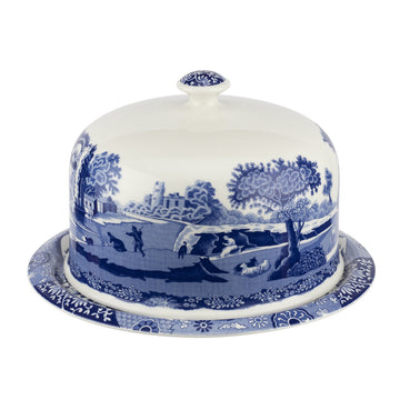 Spode Blue Italian Serving Platter with Dome 11.5”