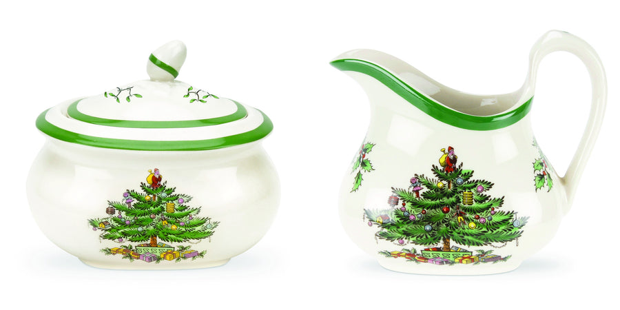 Spode Christmas Tree Sugar & Creamer Set