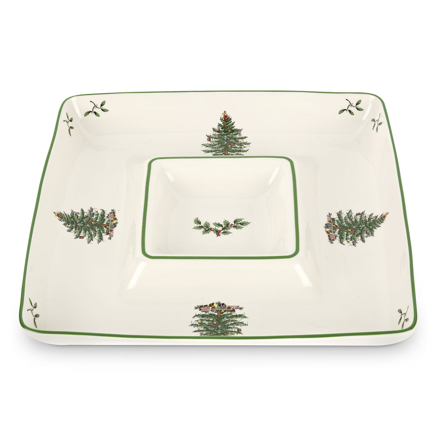Spode Christmas Tree Chip & Dip