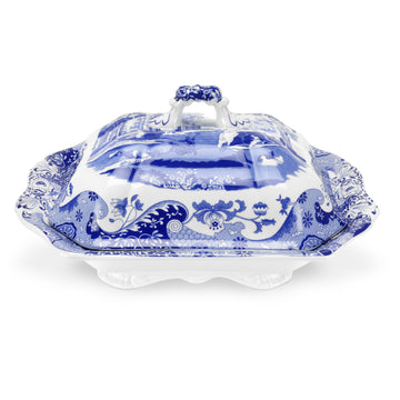 Spode Blue Italian  Covered Vegetable Dish
