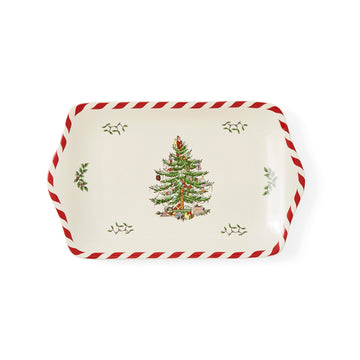 Spode Christmas Tree Peppermint Dessert Tray