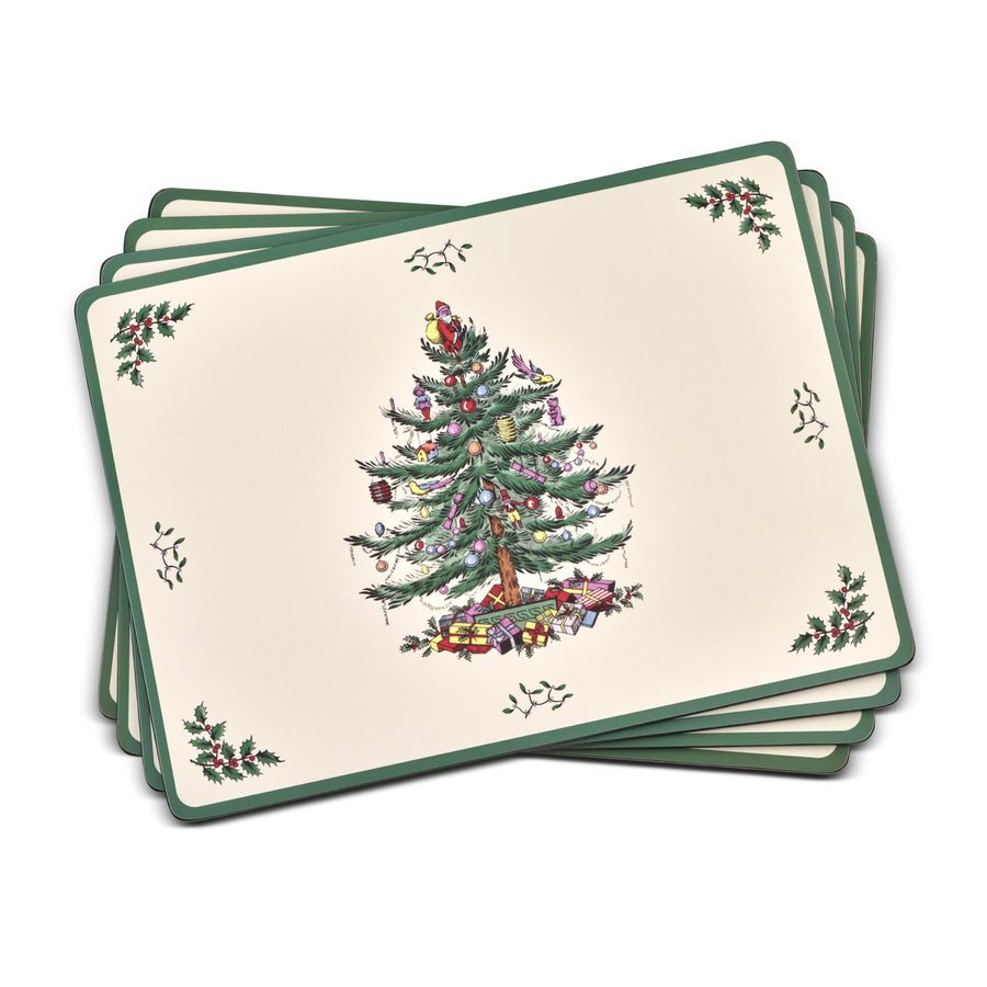 Spode Pimpernel Christmas Tree Placemats, Set of 4