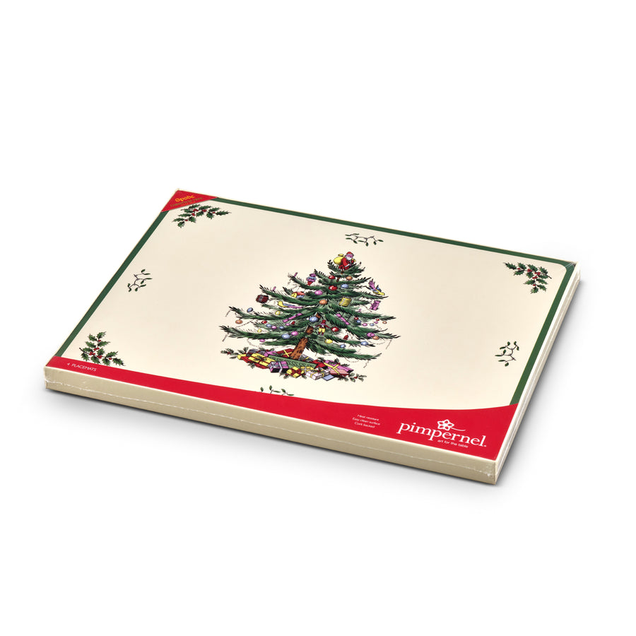 Spode Pimpernel Christmas Tree Placemats, Set of 4