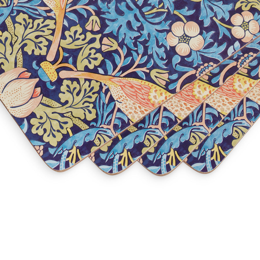 Pimpernel Morris & Co. Strawberry Thief Blue Placemats, Set of 4