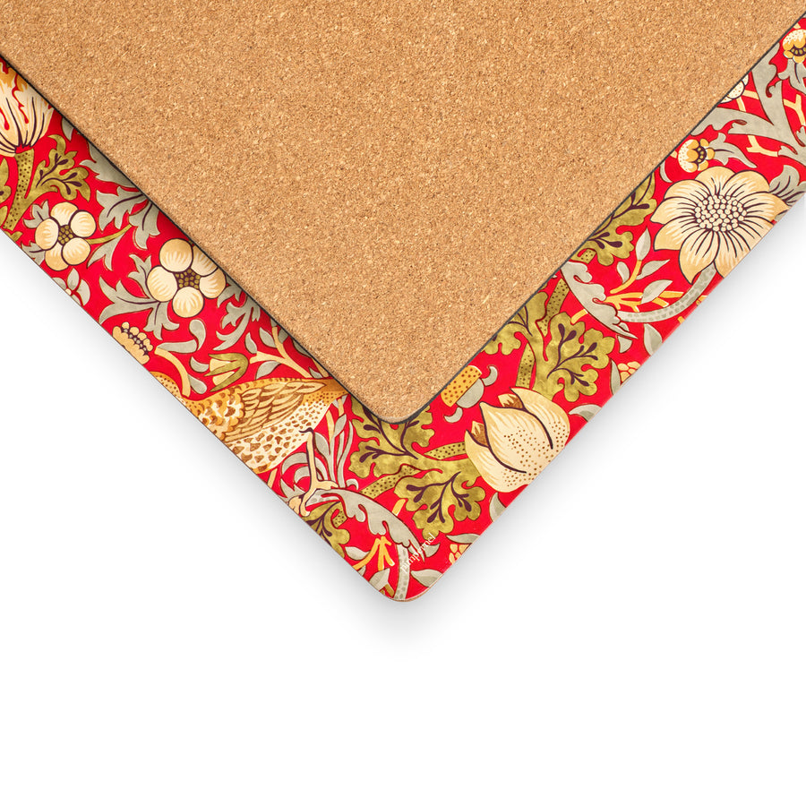 Pimpernel Morris & Co. Strawberry Thief Red Placemats, Set of 4