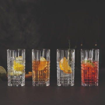 Nachtmann Square Longdrink Tumbler, Set of 4