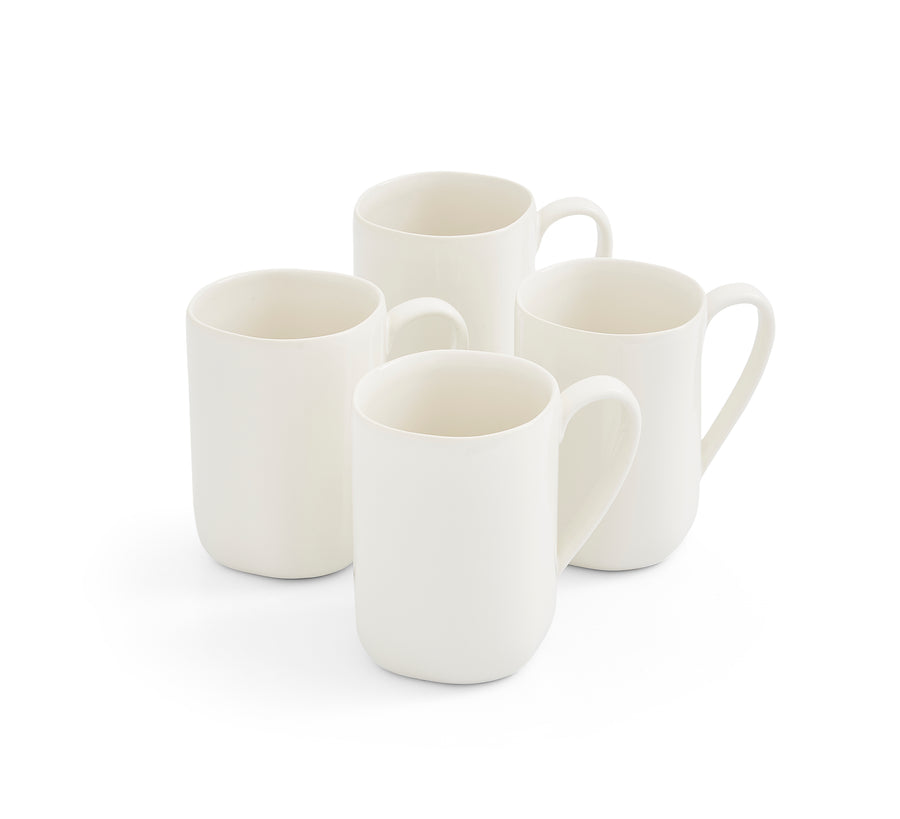 Portmeirion Sophie Conran Arbor Creamy White Mug, Set of 4 Dinnerware 