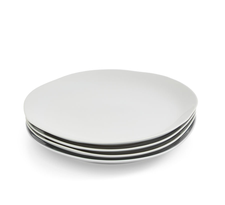 Portmeirion Sophie Conran Arbor Dove Grey Dinner Plate, Set of 4