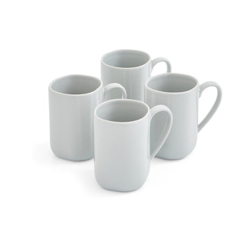 Portmeirion Sophie Conran Arbor Dove Grey Mug, Set of 4 Dinnerware