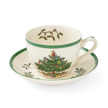 Spode Christmas Tree Teacup w/Saucer 