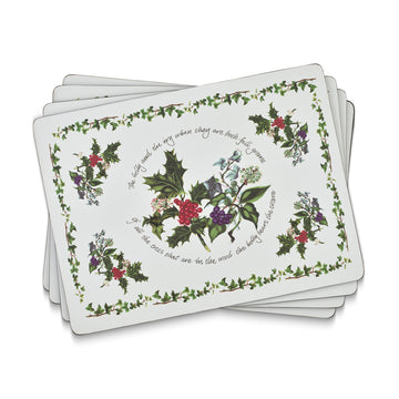 Pimpernel The Holly & The Ivy Placemats, Set of 4