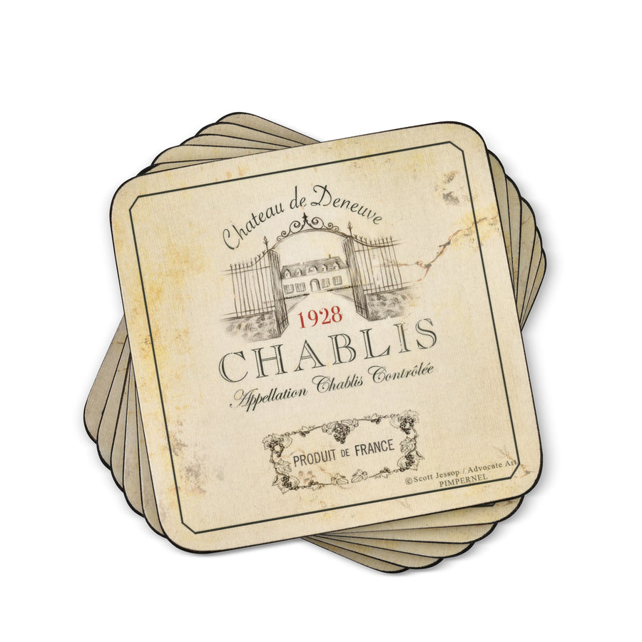 Pimpernel Vin de France Coasters, Set of 6