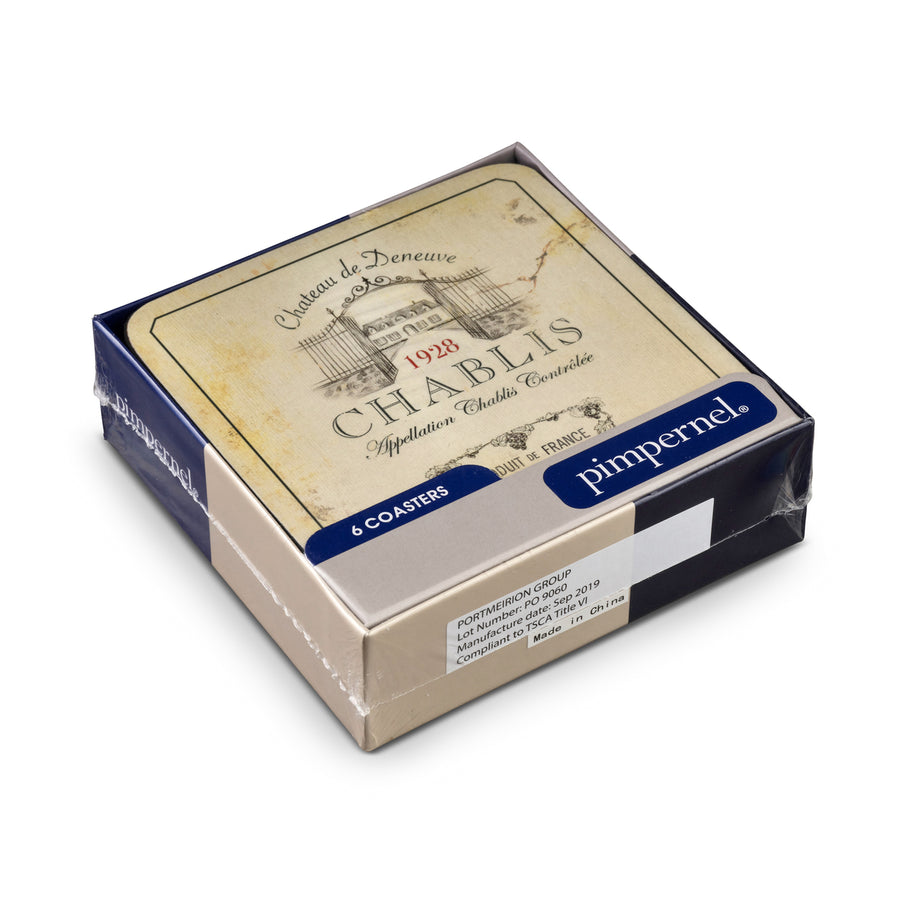 Pimpernel Vin de France Coasters, Set of 6