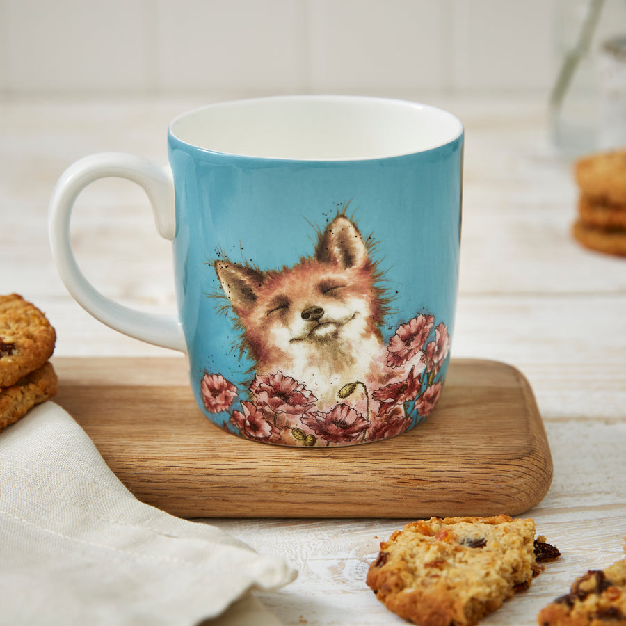 Royal Worcester Hannah Dale Wrendale Designs Poppy Fields Mug, 14 oz.
