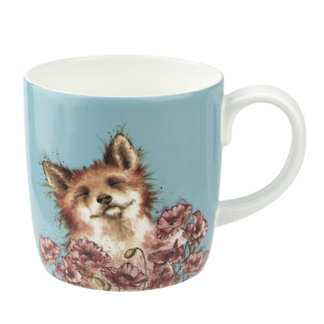 Royal Worcester Hannah Dale Wrendale Designs Poppy Fields Mug, 14 oz.