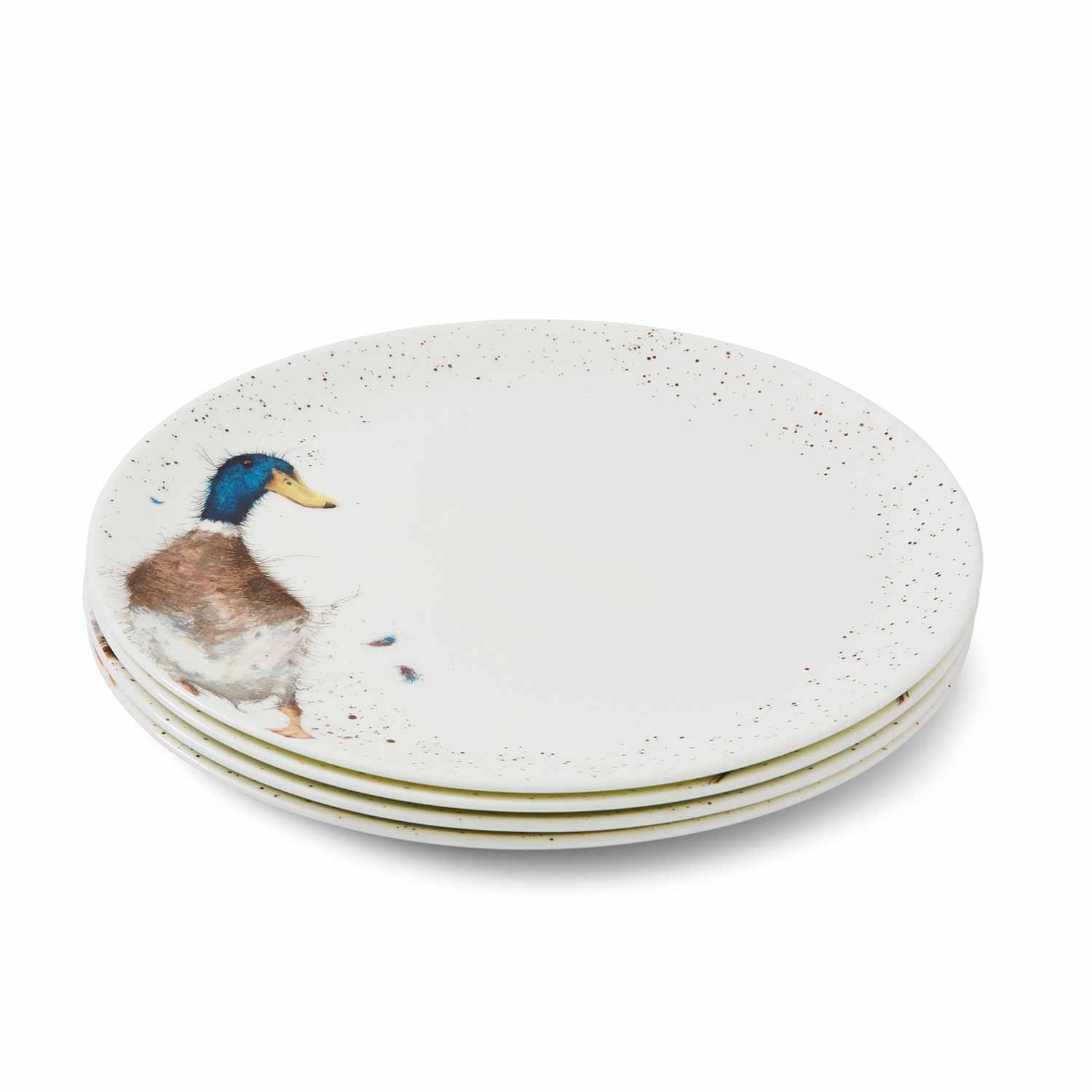 Royal Worcester Hannah Dale Wrendale Designs 10.5" Coupe Dinner Plate, Set of 4 (Assorted