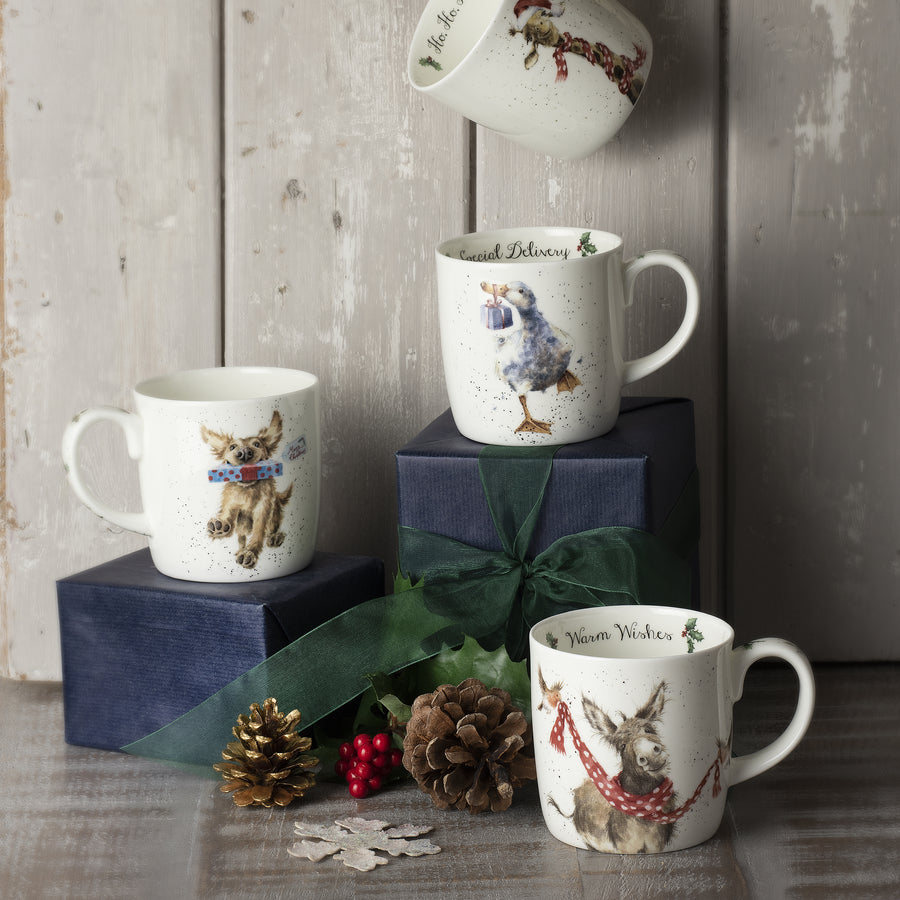 Royal Worcester Hannah Dale Wrendale Designs Christmas Spirit Mug, 14 oz