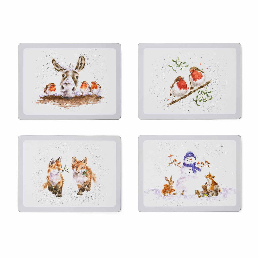 Pimpernel Wrendale Christmas Placemats, Set of 4