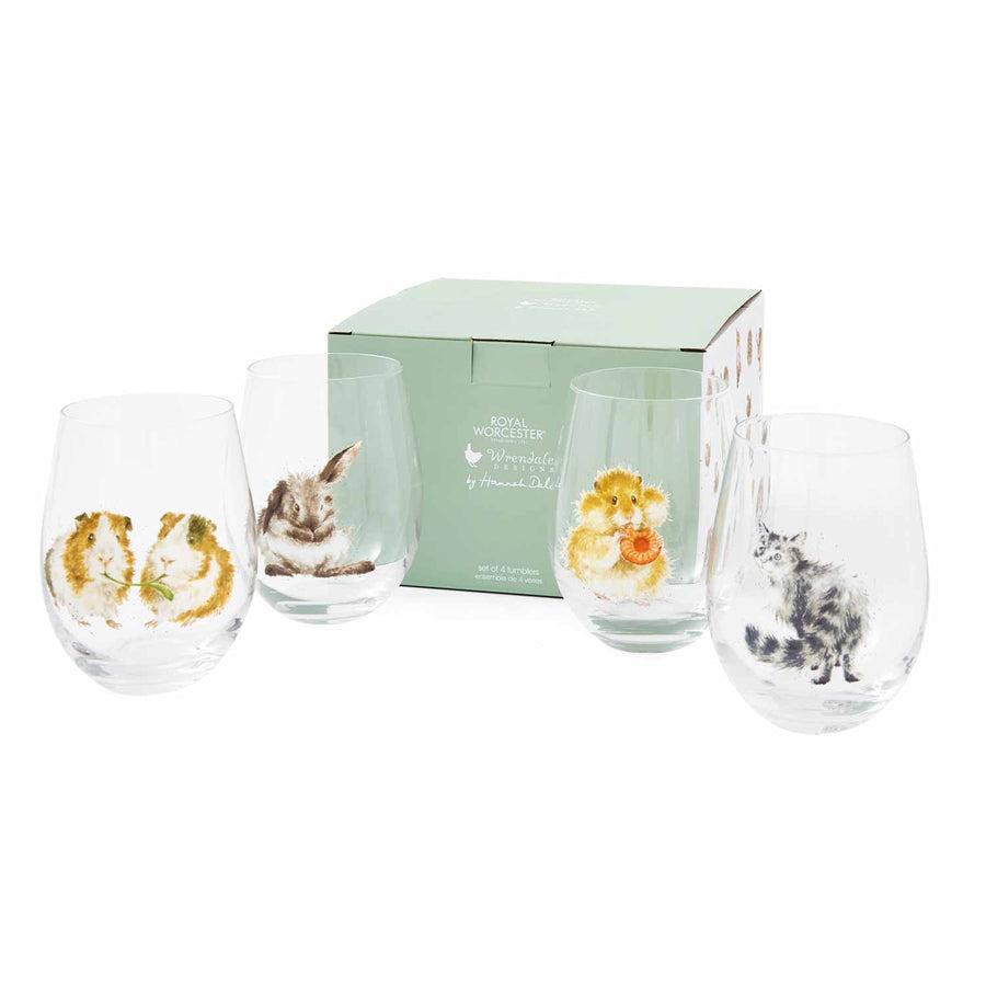 Royal Worcester Hannah Dale Wrendale DesignsTumbler, Set of 4
