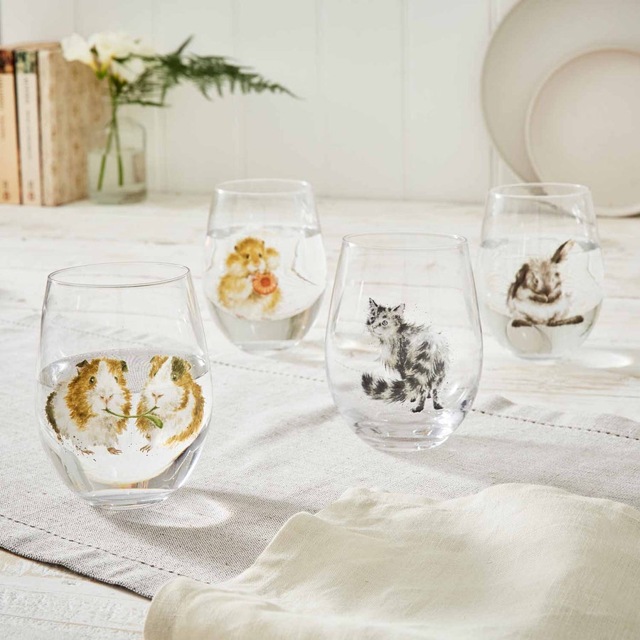 Royal Worcester Hannah Dale Wrendale DesignsTumbler, Set of 4