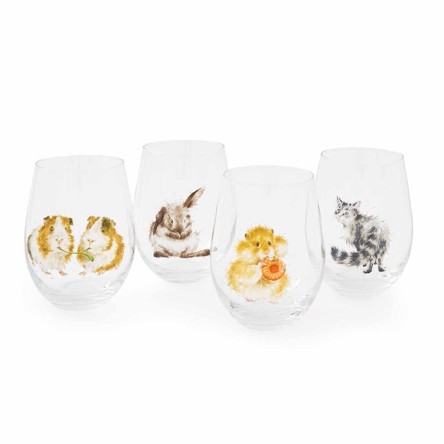 Royal Worcester Hannah Dale Wrendale DesignsTumbler, Set of 4