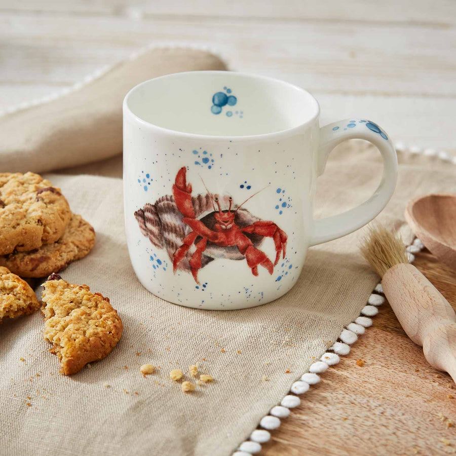 Royal Worcester Hannah Dale Wrendale Designs Happy Crab Mug, 11 oz.
