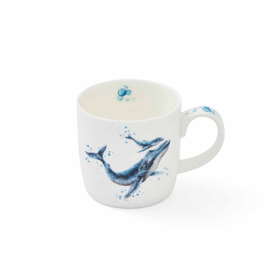Royal Worcester Hannah Dale Wrendale Designs Marine Blue Whale Mug, 11 oz.