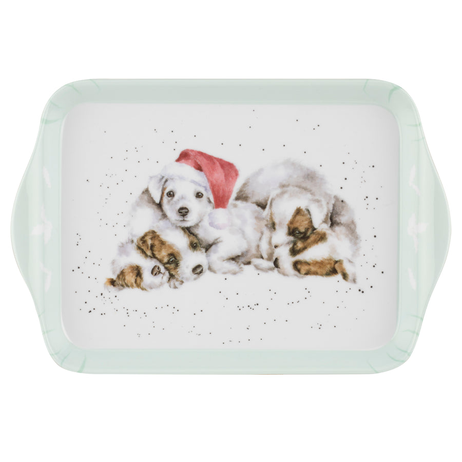 Royal Worcester Hannah Dale Wrendale Designs Holiday Mug and Tray Set Santa Paws